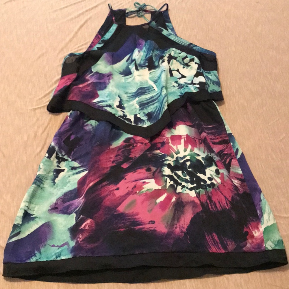 Patterned mini dress